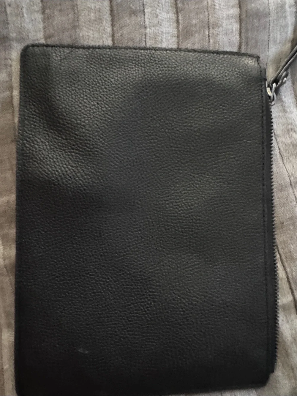 MICHAEL KORS Black Studded Leather Zip Wristlet